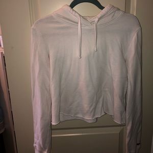 cropped white sweatshirt
